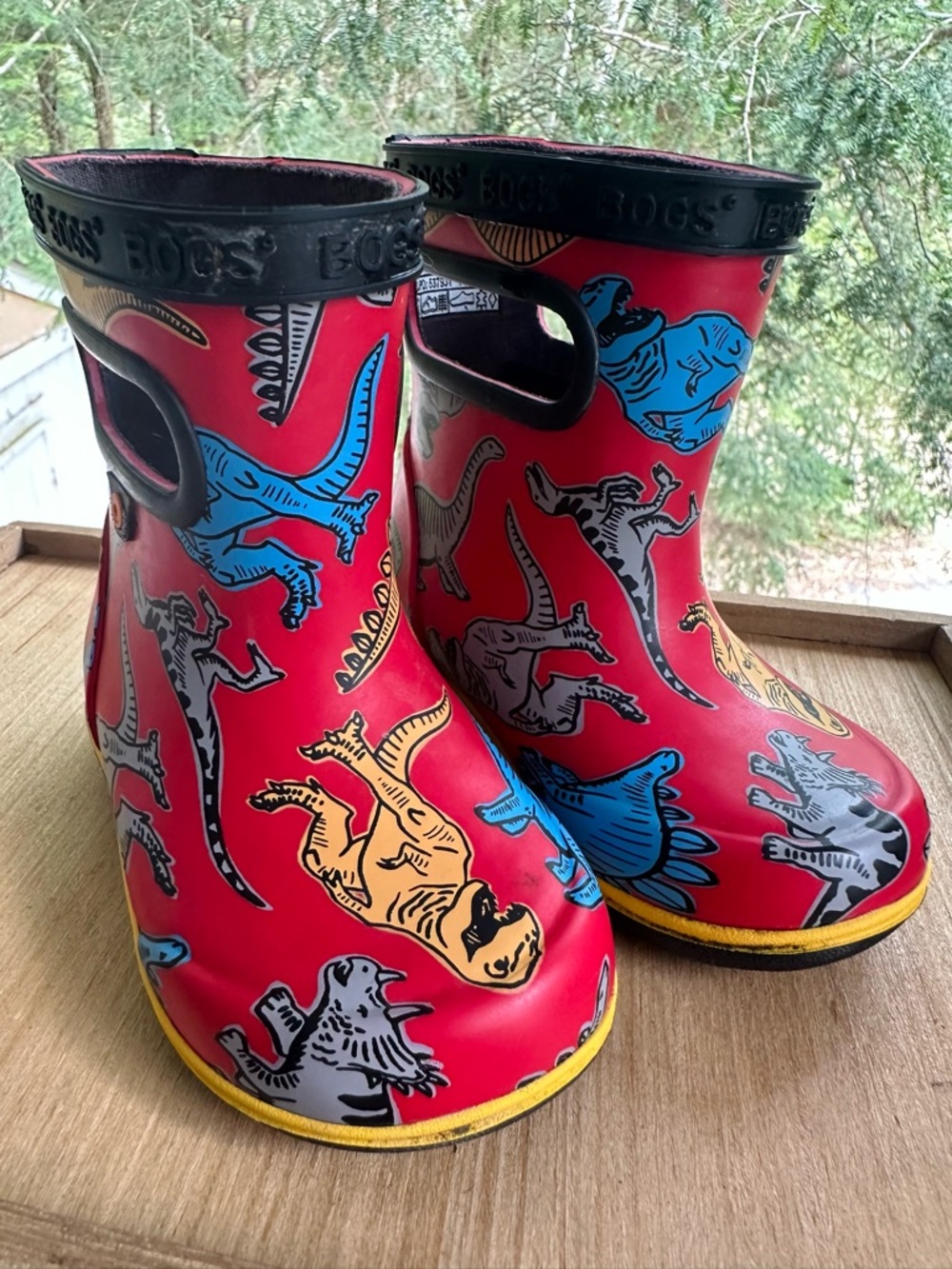 BOGS Skipper II Super Dino Waterproof Rain Boots : Infant Size 4 - Picture 5 of 6